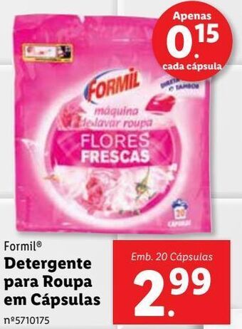 Lidl Detergente em cápsulas formil promoção