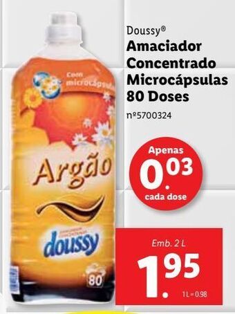 Lidl Amaciador promoção