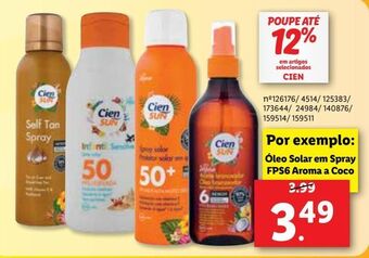 Lidl Óleo corporal cien promoção