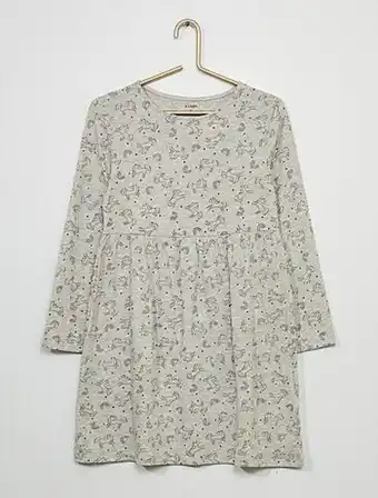 Kiabi Vestido em moletão com estampado promoção
