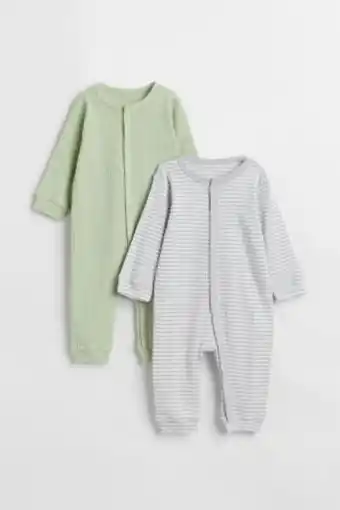 Pack de 2 pijamas canelados em algodão