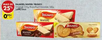 Pingo Doce Palmiers/Wafers Triunfo 100g/146g promoção