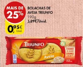 Pingo Doce Bolachas de Aveia Triunfo 190g promoção