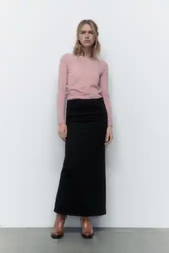 ZARA Sweater de malha fina com lã e alpaca promoção