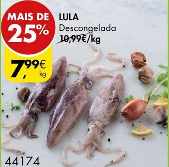 Pingo Doce Lula Descongelada promoção