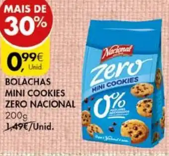 Pingo Doce Bolachas Mini Cookies Zero Nacional 200g promoção
