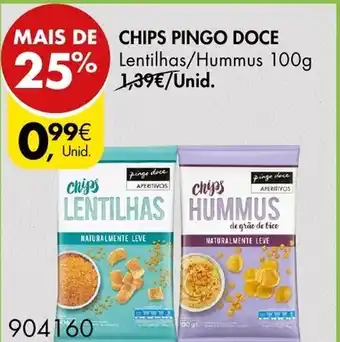 Pingo Doce Chips Pingo Doce 100g promoção
