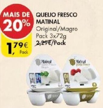 Pingo Doce Queijo Fresco Matinal 3x72g promoção