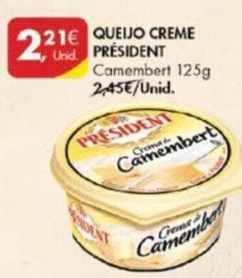 Pingo Doce Queijo Creme President 125g promoção