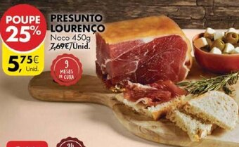 Pingo Doce Presunto Lourenco 450g promoção
