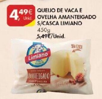 Pingo Doce Queijo de Vaca e Ovelha Amanteigado s/ Casca Limiano 450g promoção