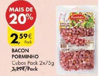 Pingo Doce Bacon Porminho 2x75g promoção