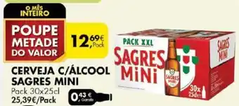 Pingo Doce Cerveja c/ Alcool Sagres Mini promoção