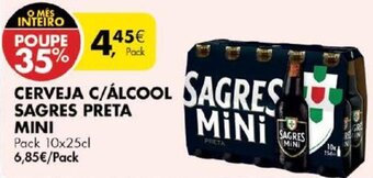 Pingo Doce Cerveja c/ Alcool Sagres Preta Mini promoção