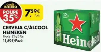 Pingo Doce Cerveja c/ Alcool Heineken 12x25cl promoção