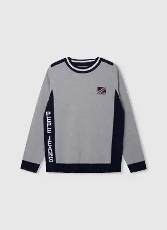 Pepe Jeans Camisola estilo desportivo leo crew neck promoção