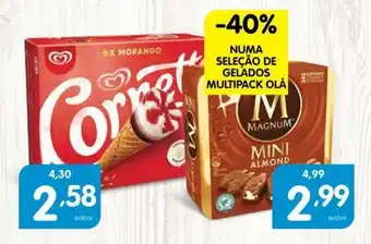 Minipreço Numa Selecao de Gelados Multipack ola promoção