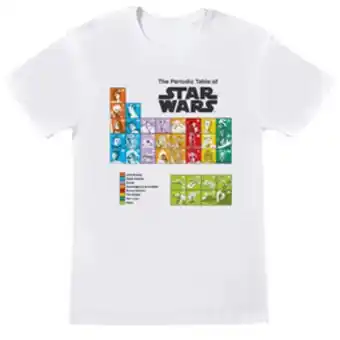 Sport Zone Camiseta de mesa periódica unisex adultos star wars promoção