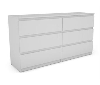 Comoda dupla de 6 gavetas oslo