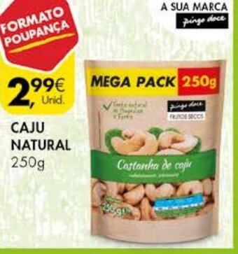 Pingo Doce Caju Natural 250g promoção