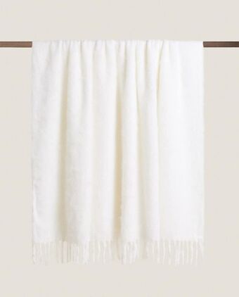 ZARA HOME Manta lã cardada promoção
