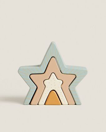 Brinquedo de estrela com blocos