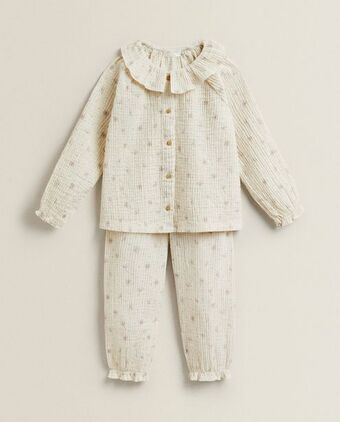 ZARA HOME Pijama gaze dente-de-leão promoção