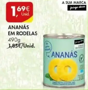 Pingo Doce Ananás em Rodelas 490g promoção