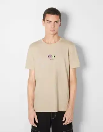 T-shirt de manga curta com estampado funny