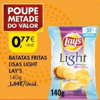 Pingo Doce Batatas Fritas Lisas Light Lay's 140g promoção