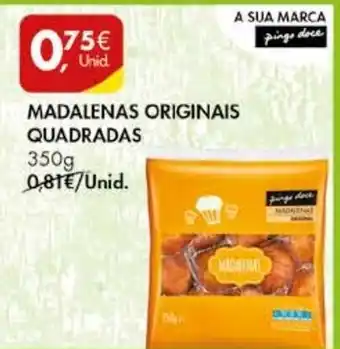 Pingo Doce Madalenas Originais Quadradas 350g promoção
