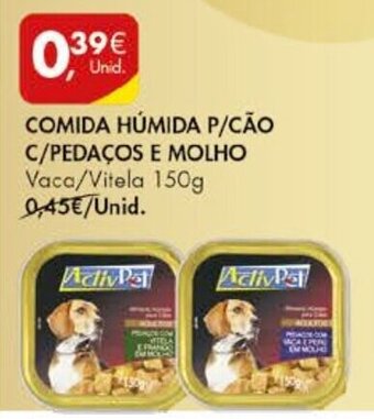Pingo Doce Comida Húmida P/Cão C/Pedaços e Molho 150g promoção