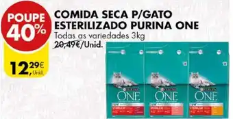 Pingo Doce Comeda Seca P/Gato Esterilizado Purina One 3kg promoção
