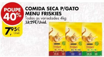 Pingo Doce Comida Seca P/Gato Menu Friskies 4kg promoção
