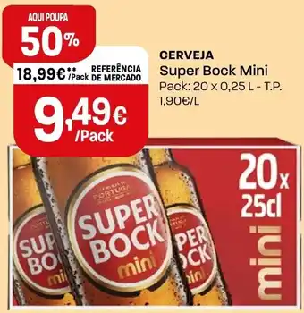 Intermarché Cerveja Super Bock Mini 20x0.25cl promoção