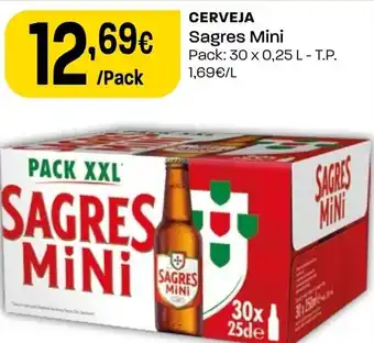 Intermarché Cerveja Sagres Mini 30x25cl promoção