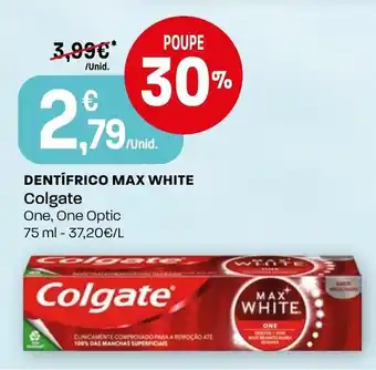 Intermarché Dentifrico Max White Colgate 75ml promoção