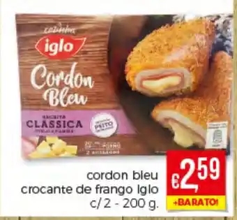 Bolama Cordon Blue Crocante de Frango Iglo C/2-200g promoção