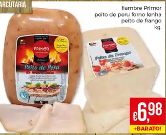 Bolama Fiambre Primor Peito de Peru Forno Lenha Peito de Frango promoção