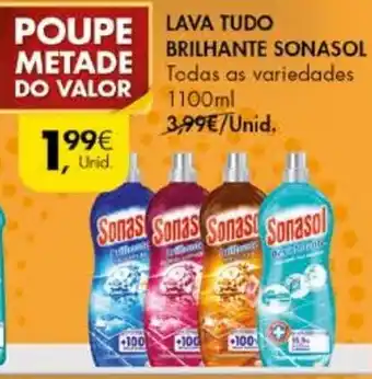 Pingo Doce Lava Tudo Brilhante Somasol 1100ml promoção