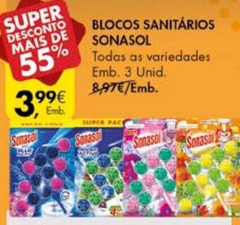 Pingo Doce Blocos Sanitários Sonasol 3 Unid promoção