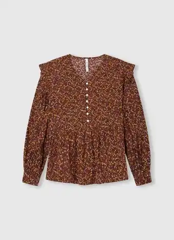 Blusa romântica flores zea
