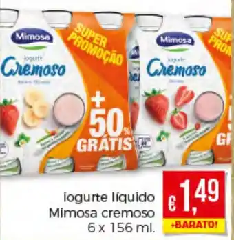 Bolama Iogurte Líquido Mimosa Cremoso 6x156ml promoção