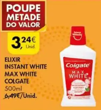 Pingo Doce Elixir Instant White Max White Colgate 500ml promoção
