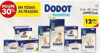Pingo Doce Fraldas Dodot Sensitive 88 Unid promoção