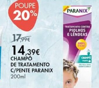 Pingo Doce Champô de Tratamento C/Pente Paranix 200ml promoção