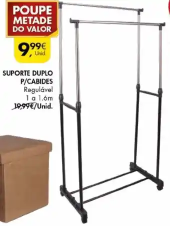 Pingo Doce Suporte Duplo P/Cabides 1,6m promoção