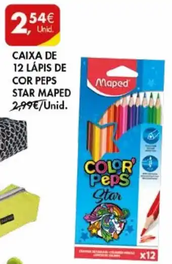 Pingo Doce Caixa de 12 Lápis de cor Peps Star Maped promoção