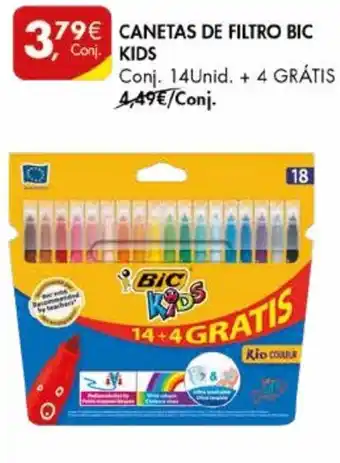 Pingo Doce Canetis de Filtro Bic Kids 14 Unid promoção
