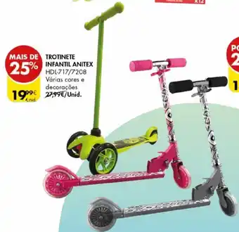 Pingo Doce Trotinete Infantil Anitex promoção